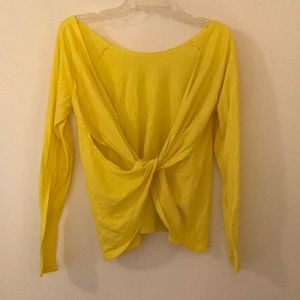 Yellow long sleeve with open back